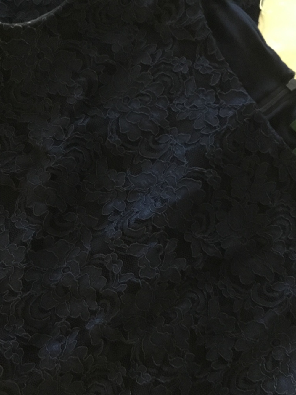 Navy Blue Ralph Lauren capped sleeved lace dress fully lined size 6 - Picture 4 of 5